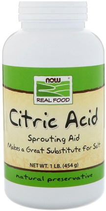 Citric Acid, 1 lb (454 g) by Now Foods, 補充劑，檸檬酸 HK 香港