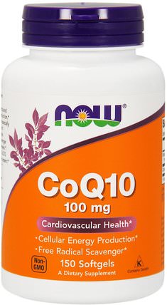 CoQ10, With Vitamin E, 100 mg, 150 Softgels by Now Foods, 補充劑，輔酶q10，coq10 HK 香港
