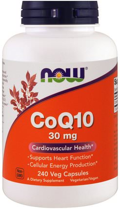 CoQ10, 30 mg, 240 Veg Capsules by Now Foods, 補充劑，輔酶q10 HK 香港
