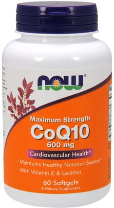 CoQ10, 600 mg, 60 Softgels by Now Foods, 補充劑，輔酶q10，coq10 600毫克 HK 香港