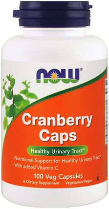Cranberry Caps, 100 Veg Capsules by Now Foods, 草藥，蔓越莓，泌尿健康 HK 香港