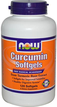 Curcumin Softgels, 120 Softgels by Now Foods, 補充劑，抗氧化劑，薑黃素 HK 香港