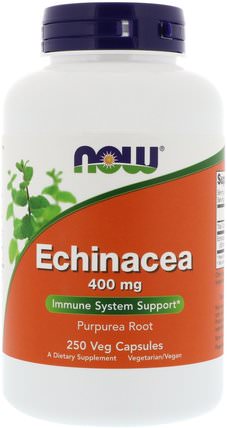 Echinacea, 400 mg, 250 Veg Capsules by Now Foods, 補充劑，抗生素，紫錐花 HK 香港