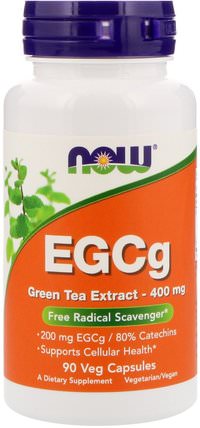 EGCg, Green Tea Extract, 400 mg, 90 Veg Capsules by Now Foods, 補充劑，抗氧化劑，綠茶，草藥，egcg HK 香港
