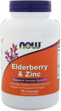 Elderberry & Zinc, 90 Lozenges by Now Foods, 維生素，維生素c，維生素c加草藥 HK 香港