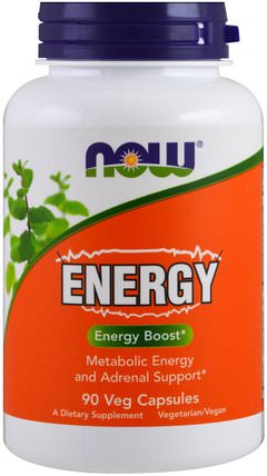 Energy, 90 Veggie Caps by Now Foods, 補充劑，二十八烷醇，瓜拉那 HK 香港