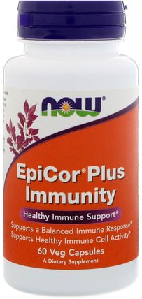 EpiCor Plus Immunity, 60 Veg Capsules by Now Foods, 健康，感冒和病毒，epicor，免疫系統 HK 香港