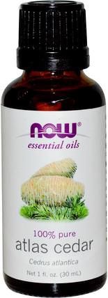 Essential Oils, Atlas Cedar, 1 fl oz (30 ml) by Now Foods, 沐浴，美容，香薰精油，雪松油 HK 香港