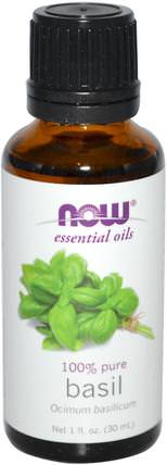 Essential Oils, Basil, 1 fl oz (30 ml) by Now Foods, 沐浴，美容，香薰精油，羅勒油 HK 香港