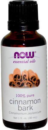 Essential Oils, Cinnamon Bark, 1 fl oz (30 ml) by Now Foods, 沐浴，美容，香薰精油，肉桂油 HK 香港