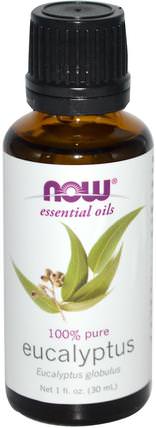 Essential Oils, Eucalyptus, 1 fl oz (30 ml) by Now Foods, 沐浴，美容，香薰精油，桉樹油 HK 香港
