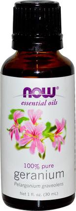 Essential Oils, Geranium, 1 fl oz (30 ml) by Now Foods, 沐浴，美容，香薰精油，天竺葵精油 HK 香港