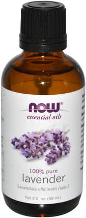 Essential Oils, Lavender, 2 fl oz (59 ml) by Now Foods, 沐浴，美容，香薰精油，薰衣草精油 HK 香港