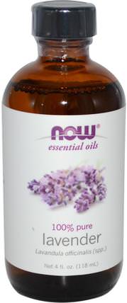 Essential Oils, Lavender, 4 fl oz (118 ml) by Now Foods, 沐浴，美容，香薰精油，薰衣草精油 HK 香港