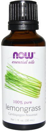 Essential Oils, Lemongrass, 1 fl oz (30 ml) by Now Foods, 沐浴，美容，香薰精油，檸檬油 HK 香港