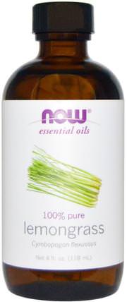 Essential Oils, Lemongrass, 4 fl oz (118 ml) by Now Foods, 沐浴，美容，香薰精油，檸檬草油 HK 香港