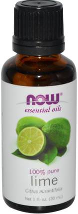 Essential Oils, Lime, 1 fl oz (30 ml) by Now Foods, 沐浴，美容，香薰精油，石灰油 HK 香港