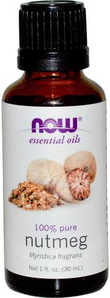 Essential Oils, Nutmeg, 1 fl oz (30 ml) by Now Foods, 沐浴，美容，香薰精油，肉荳蔻油 HK 香港