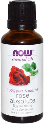 Essential Oils, Rose Absolute, 1 fl oz (30 ml) by Now Foods, 沐浴，美容，香薰精油，玫瑰果籽油 HK 香港