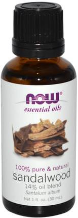 Essential Oils, Sandalwood, 1 fl oz (30 ml) by Now Foods, 沐浴，美容，香薰精油，檀香精油 HK 香港