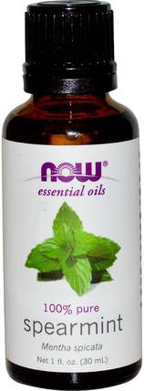 Essential Oils, Spearmint, 1 fl oz (30 ml) by Now Foods, 沐浴，美容，香薰精油，留蘭香油 HK 香港
