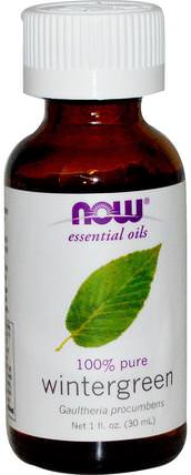 Essential Oils, Wintergreen, 1 fl oz (30 ml) by Now Foods, 沐浴，美容，香薰精油，冬青油 HK 香港