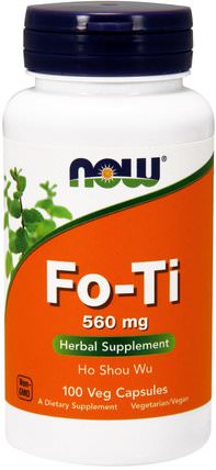 Fo-Ti, Ho Shou Wu, 560 mg, 100 Veg Capsules by Now Foods, 洗澡，美容，頭髮，頭皮，佛陀（何壽武） HK 香港