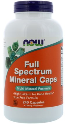 Full Spectrum Minerals Caps, 240 Capsules by Now Foods, 補品，礦物質，多種礦物質 HK 香港
