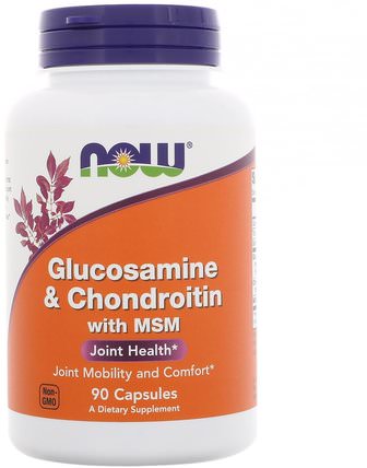 Glucosamine & Chondroitin with MSM, 90 Capsules by Now Foods, 補充劑，氨基葡萄糖軟骨素 HK 香港