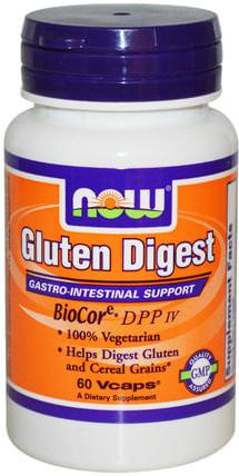 Gluten Digest, 60 Veg Capsules by Now Foods, 補充劑，酶 HK 香港