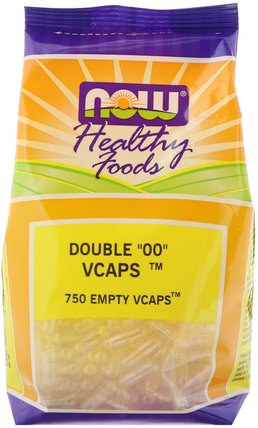 Healthy Foods, Double 00 Vcaps, 750 Empty Vcaps by Now Foods, 補充劑，空膠囊，空膠囊00 HK 香港