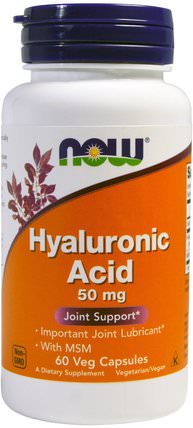 Hyaluronic Acid, 50 mg, 60 Veg Capsules by Now Foods, 健康，女性，透明質酸，美容，透明質酸 HK 香港