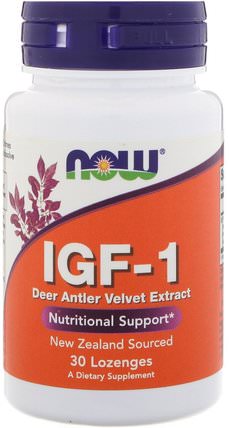 IGF-1, 30 Lozenges by Now Foods, 補充劑，鹿鹿茸，igf（胰島素樣生長因子） HK 香港