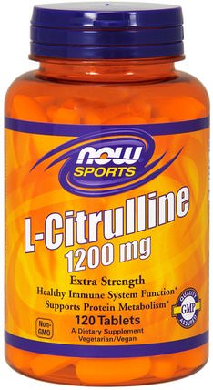 L-Citrulline, Extra Strength, 1.200 mg, 120 Tablets by Now Foods, 補充劑，氨基酸，瓜氨酸 HK 香港