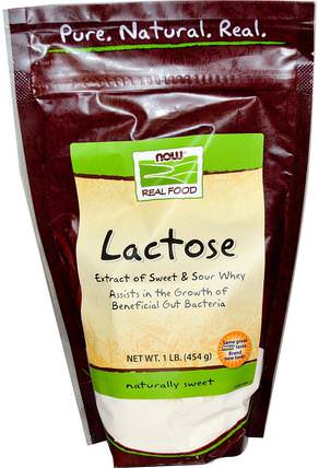 Lactose, 1 lb (454 g) by Now Foods, 食物，甜味劑，糖 HK 香港