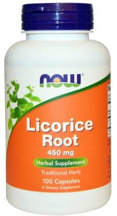 Licorice Root, 450 mg, 100 Capsules by Now Foods, 草藥，甘草根（dgl），adaptogen HK 香港