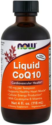 Liquid CoQ10, 4 fl oz (118 ml) by Now Foods, 補充劑，輔酶q10，coq10 HK 香港