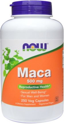 Maca, 500 mg, 250 Veg Capsules by Now Foods, 健康，男人，瑪卡 HK 香港