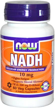 NADH, 10 mg, 60 Veg Capsules by Now Foods, 補充劑，nadh HK 香港