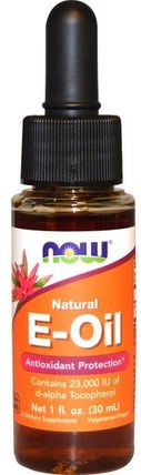 Natural E-Oil, Antioxidant Protection, 1 fl oz (30 ml) by Now Foods, 維生素，維生素E，100％天然維生素E，維生素E液 HK 香港