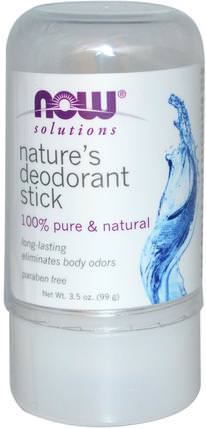 Natures Deodorant Stick, 3.5 oz (99 g) by Now Foods, 洗澡，美容，除臭劑 HK 香港