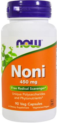 Noni, 450 mg, 90 Veggie Caps by Now Foods, 草藥，諾麗果汁提取物，諾麗膠囊 HK 香港