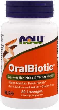 OralBiotic, 60 Lozenges by Now Foods, 洗澡，美容，口腔牙科護理，益生菌 HK 香港