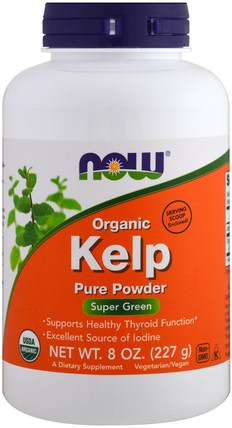 Organic Kelp, Pure Powder, 8 oz (227 g) by Now Foods, 補品，礦物質 HK 香港