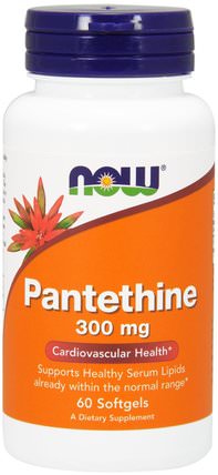Pantethine, 300 mg, 60 Softgels by Now Foods, 健康，膽固醇支持，泛硫乙胺 HK 香港