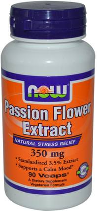 Passion Flower, 350 mg, 90 Veg Capsules by Now Foods, 草藥，激情花 HK 香港