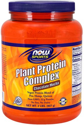 Plant Protein Complex, Chocolate Mocha, 2 lbs. (907 g) by Now Foods, 補充劑，蛋白質 HK 香港