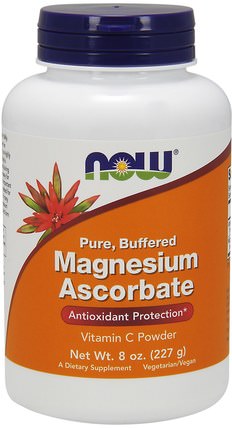 Pure, Buffered, Magnesium Ascorbate, 8 oz (227 g) by Now Foods, 補充劑，礦物質，抗壞血酸鎂 HK 香港