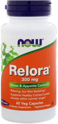 Relora, 300 mg, 60 Veg Capsules by Now Foods, 草藥，木蘭樹皮（phellodendron），健康 HK 香港