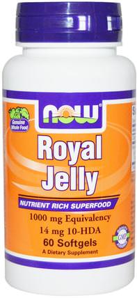 Royal Jelly, 60 Softgels by Now Foods, 補充劑，蜂產品，蜂王漿 HK 香港